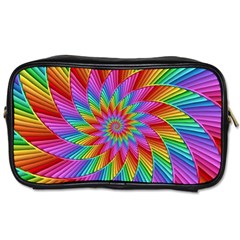 Psychedelic Rainbow Spiral Toiletries Bag (Two Sides) from ArtsNow.com Front