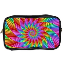 Psychedelic Rainbow Spiral Toiletries Bag (Two Sides) from ArtsNow.com Back