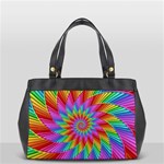 Psychedelic Rainbow Spiral Oversize Office Handbag