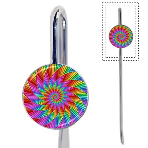 Psychedelic Rainbow Spiral Book Mark from ArtsNow.com Front