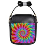 Psychedelic Rainbow Spiral Girls Sling Bag