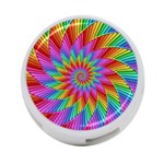 Psychedelic Rainbow Spiral 4-Port USB Hub (One Side)