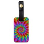 Psychedelic Rainbow Spiral Luggage Tag (one side)