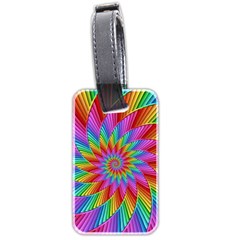 Psychedelic Rainbow Spiral Luggage Tag (two sides) from ArtsNow.com Back