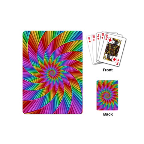 Psychedelic Rainbow Spiral Playing Cards (Mini) from ArtsNow.com Back