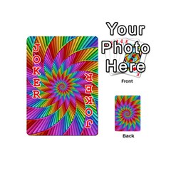 Psychedelic Rainbow Spiral Playing Cards 54 (Mini) from ArtsNow.com Front - Joker2