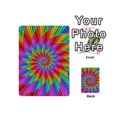 Psychedelic Rainbow Spiral Playing Cards 54 (Mini) from ArtsNow.com Back