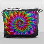 Psychedelic Rainbow Spiral Messenger Bag