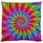 Psychedelic Rainbow Spiral Large Cushion Case (One Side)