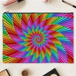 Psychedelic Rainbow Spiral Cosmetic Bag (XXXL)