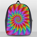 Psychedelic Rainbow Spiral School Bag (XL)