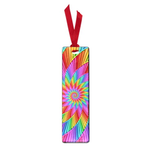 Psychedelic Rainbow Spiral Small Book Mark from ArtsNow.com Front