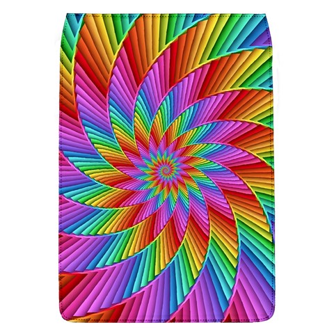 Psychedelic Rainbow Spiral Removable Flap Cover (L) from ArtsNow.com Front