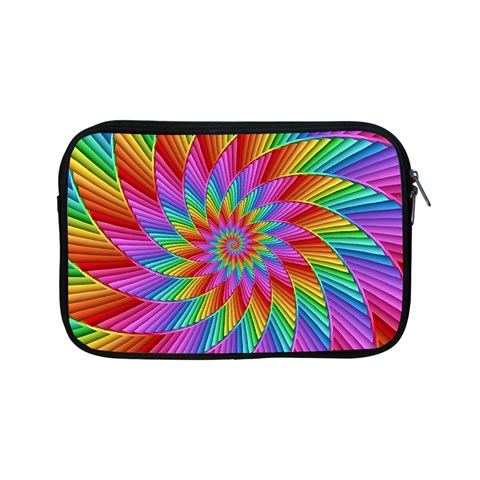 Psychedelic Rainbow Spiral Apple iPad Mini Zipper Case from ArtsNow.com Front