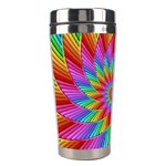 Psychedelic Rainbow Spiral Stainless Steel Travel Tumbler