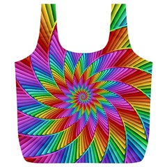 Psychedelic Rainbow Spiral Full Print Recycle Bag (XL) from ArtsNow.com Front