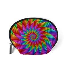 Psychedelic Rainbow Spiral Accessory Pouch (Small) from ArtsNow.com Back