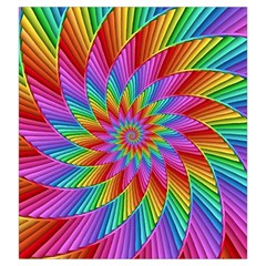 Psychedelic Rainbow Spiral Drawstring Pouch (Large) from ArtsNow.com Back