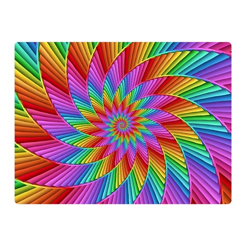 Psychedelic Rainbow Spiral Double Sided Flano Blanket (Mini) from ArtsNow.com 35 x27  Blanket Front