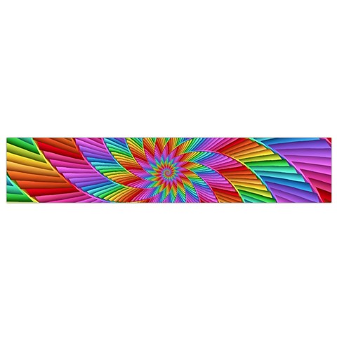 Psychedelic Rainbow Spiral Flano Scarf (Small) from ArtsNow.com Front