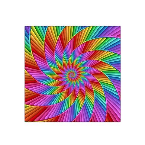 Psychedelic Rainbow Spiral Satin Bandana Scarf from ArtsNow.com Front