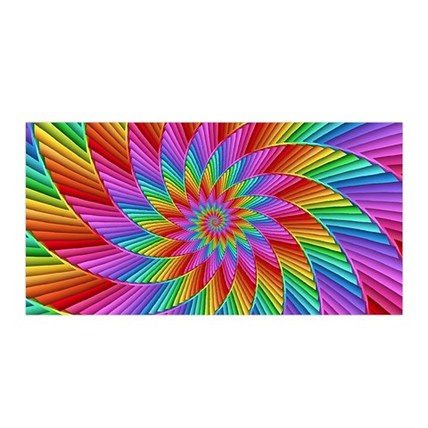 Psychedelic Rainbow Spiral Satin Wrap from ArtsNow.com Front