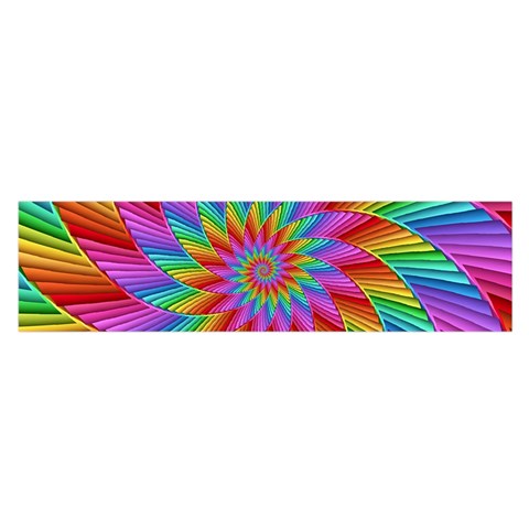 Psychedelic Rainbow Spiral Satin Scarf (Oblong) from ArtsNow.com Front