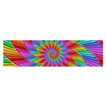 Psychedelic Rainbow Spiral Satin Scarf (Oblong)