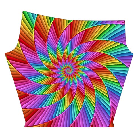 Psychedelic Rainbow Spiral Yoga Cropped Leggings from ArtsNow.com Right