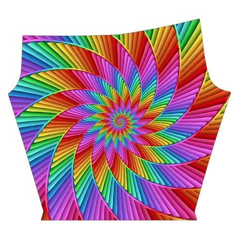 Psychedelic Rainbow Spiral Yoga Cropped Leggings from ArtsNow.com Left