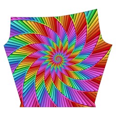 Psychedelic Rainbow Spiral Yoga Cropped Leggings from ArtsNow.com Left