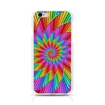 Psychedelic Rainbow Spiral Apple iPhone 6/6S Silicone Case (Transparent)