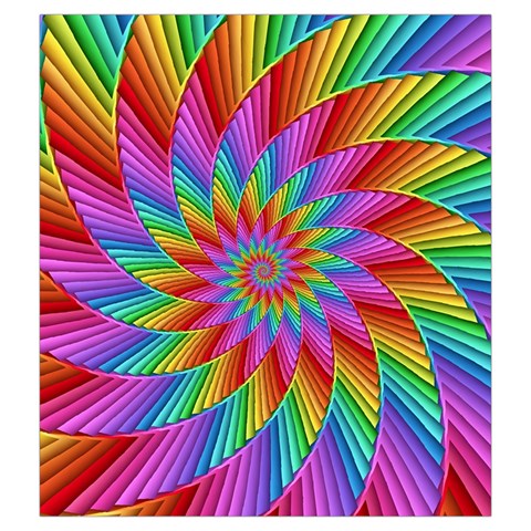 Psychedelic Rainbow Spiral Drawstring Pouch (XXL) from ArtsNow.com Front