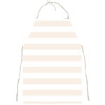 Horizontal Stripes - White and Linen Full Print Apron