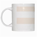 Horizontal Stripes - White and Linen White Mug