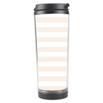 Horizontal Stripes - White and Linen Travel Tumbler