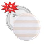 Horizontal Stripes - White and Linen 2.25  Button (100 pack)