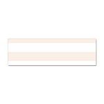 Horizontal Stripes - White and Linen Sticker Bumper (100 pack)