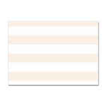 Horizontal Stripes - White and Linen Sticker A4 (10 pack)