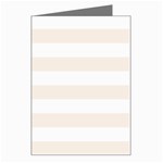 Horizontal Stripes - White and Linen Greeting Card