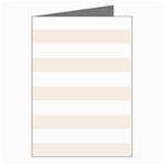 Horizontal Stripes - White and Linen Greeting Cards (Pkg of 8)