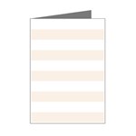 Horizontal Stripes - White and Linen Mini Greeting Card