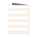 Horizontal Stripes - White and Linen Mini Greeting Cards (Pkg of 8)