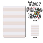 Horizontal Stripes - White and Linen Multi-purpose Cards (Rectangle)