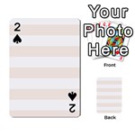 Horizontal Stripes - White and Linen Playing Cards 54 Designs