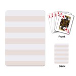 Horizontal Stripes - White and Linen Playing Cards Single Design