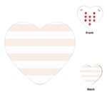 Horizontal Stripes - White and Linen Playing Cards (Heart)