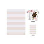 Horizontal Stripes - White and Linen Playing Cards (Mini)