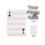 Horizontal Stripes - White and Linen Playing Cards 54 (Mini)