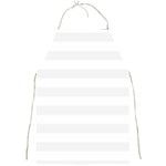 Horizontal Stripes - White and White Smoke Full Print Apron